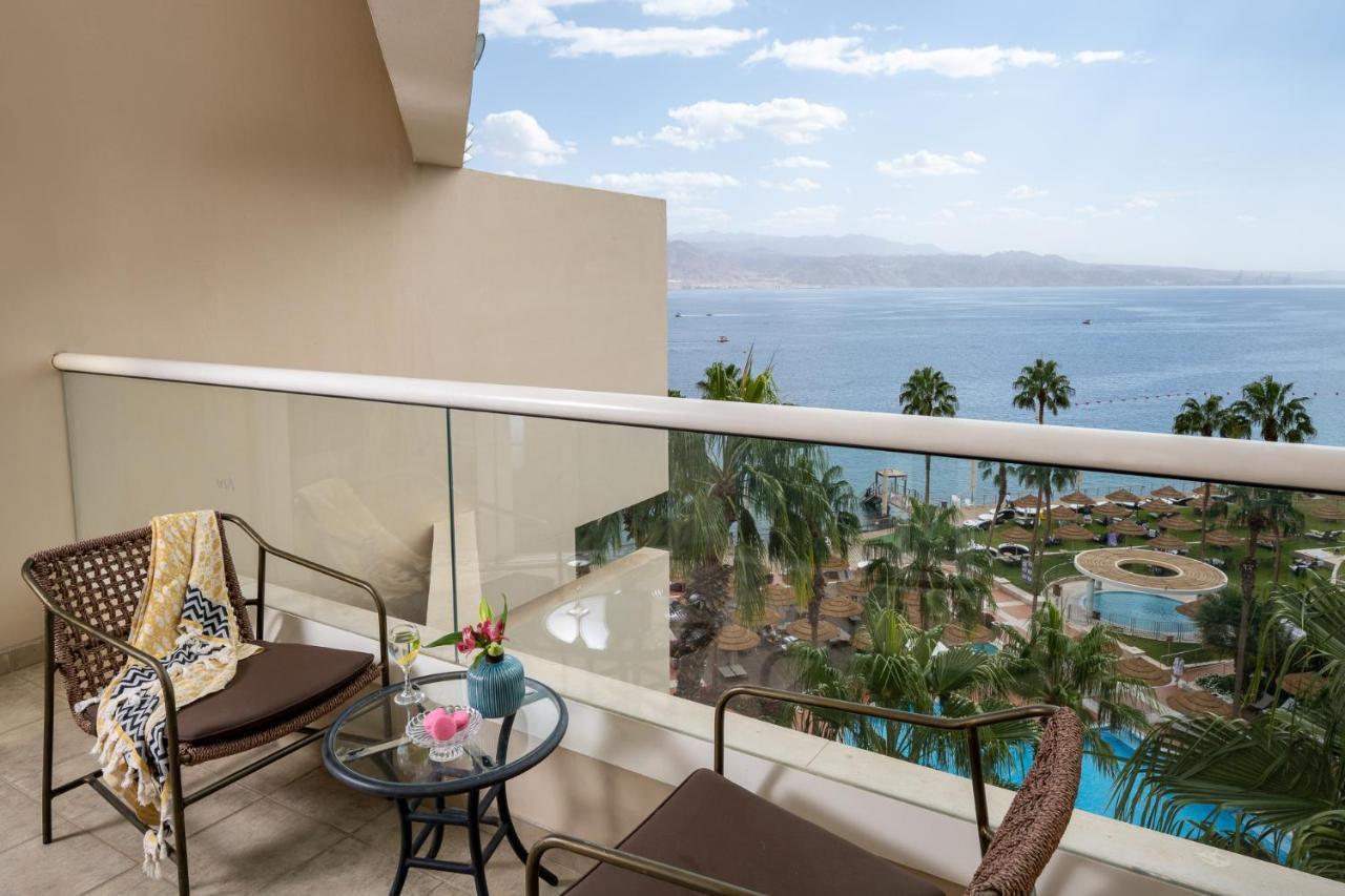 Aria Hotel Ейлат Екстериор снимка View of the Sea of Galilee from the balcony of a room at the Kempinski Hotel, Tiberias